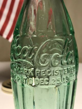 PAT ' D DEC.  25,  1923 Coca - Cola Hobbleskirt Coke Bottle - LONGVIEW,  TEX.  Texas 5