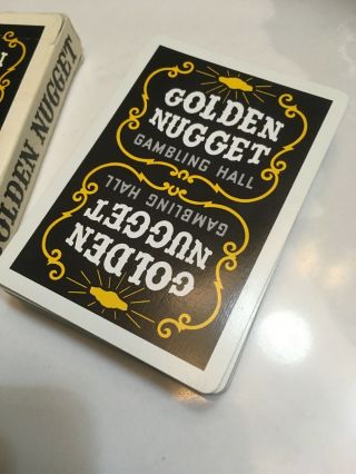 Vintage Golden Nugget Black Deck Gambling Hall Playing Cards Las Vegas NV Casino 2