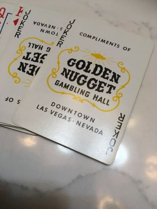 Vintage Golden Nugget Black Deck Gambling Hall Playing Cards Las Vegas NV Casino 6