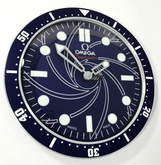 Omega Seamaster James Bond 007 Dealers Showroom Display Wall Clock