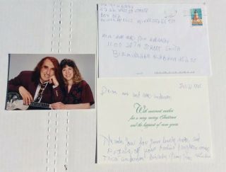 Signed Tiny Tim Christmas Card,  Photos & Letter From Susan Khaury (miss Sue)