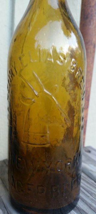 HENRY ELIAS ANTIQUE NY BLOB TOP LAGER BEER BOTTLE VERY RARE 2