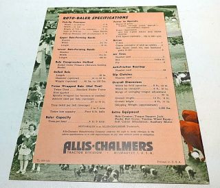1953 Allis Chalmers Roto Baler Sales Brochure 4
