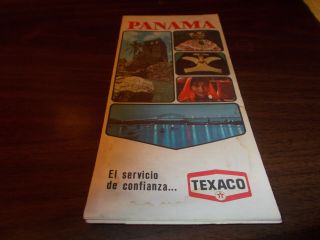 1976 Texaco Panama Vintage Road Map
