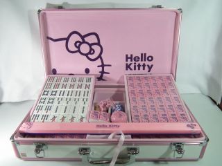 Hello Kitty Mahjong Set Regular Size With Tablecloth Aluminium Case By Eastking