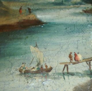 Fine 17th Century Flemish school - River Landscape Oil Painting 2