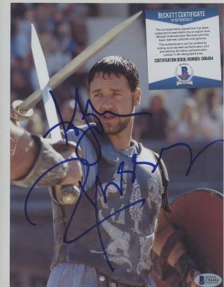 Russell Crowe " Gladiator " Signed 8x10 Photo Auto Autograph Bas Bgs