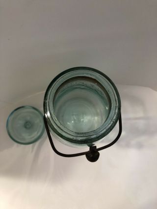 Aqua Globe Quart Mason Jar Fruit Jar Canning Jar 3