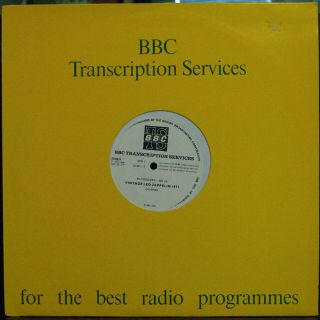 Led Zeppelin Bbc Transcription Services 12 " Vinyl Not Tmoq 1971 Live Vg,