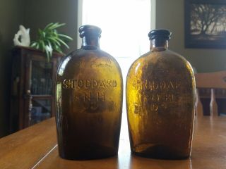 Stoddard N.  H.  Granite Glassworks Pint Flask