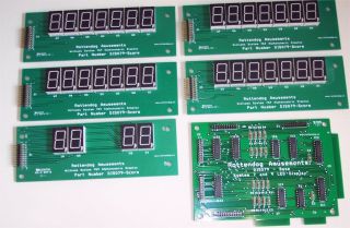 Dis079 7 Digit Display Board Set For Williams Sys 7 - 9 Pinball Machines