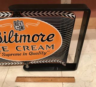 1964 Biltmore Estate Ice Cream Metal Spinner Sign W/Frame Advertising 7