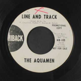 Aquamen: Line & Track / Tomorrow Is A Long Time 45 (dj,  Xol,  Some Lbl Wear,  Li