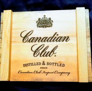 Canadian Club Blended Canadian Whiskey Rare Wooden Display Crate