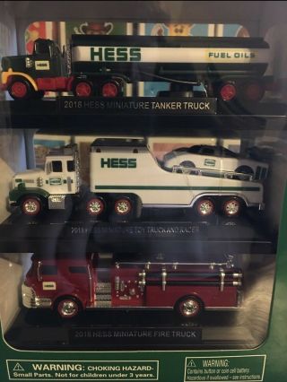 Brand 2018 3 piece (pc) HESS MINI Trucks. 3