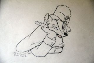 Pinocchio Honest John Foulfellow Production Drawing (disney 1940)