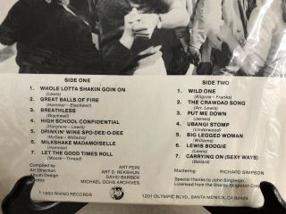 Jerry Lee Lewis - Orig Sun Greatest Hits - VINYL PICTURE DISC LP Album EX 3