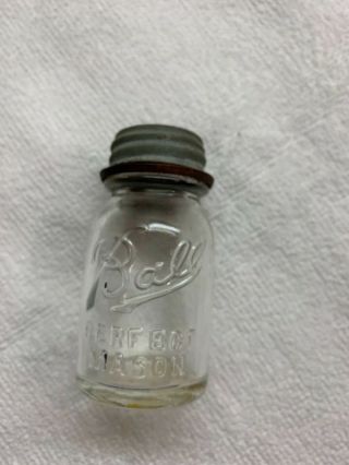 Rare Antique Mini Ball Perfect Mason Jar Salesman Sample Size