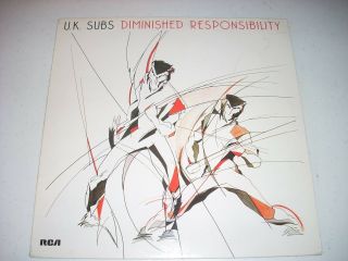 U.  K.  Subs Diminished Responsibility Germany Import Lp 1981 Rca W/lyric Slv Vg,