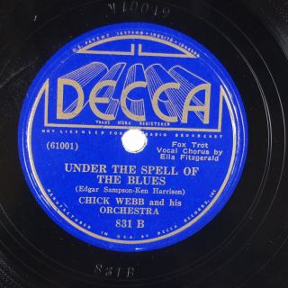 CHICK WEBB,  ELLA FITZGERALD: Under Spell of the Blues DECCA 831 Jazz 78 E - 2