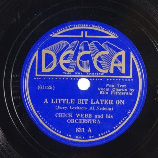 CHICK WEBB,  ELLA FITZGERALD: Under Spell of the Blues DECCA 831 Jazz 78 E - 3