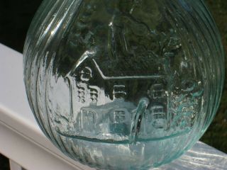 ca.  1850 ' s Jenny Lind Calabash Flask - Glasshouse Embossed - Pontil 3
