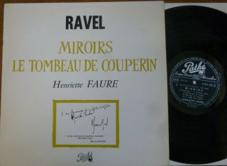 Henriette Faure / Ravel Miroirs - Le Tombeau De Couperin / Pathe Dtx 222