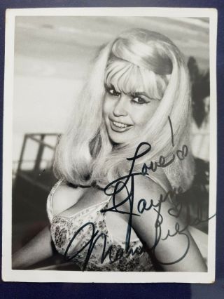 Jayne Mansfield Signed Picture