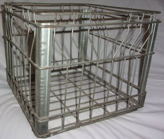 1971 Vintage “5 - 71” Sealtest Metal Wire Milk Crate Carrier 12.  5 " X12.  5”x11 " H And
