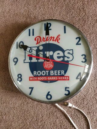 1955 Hires Root Beer Pam Clock