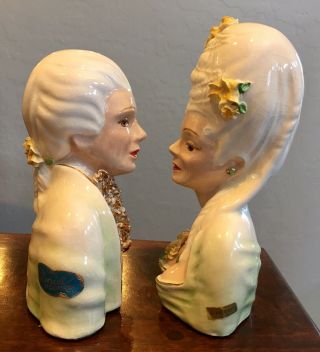 Muriel of California Josef Originals ceramic Busts Marie Antoinette & Louis XVI 2