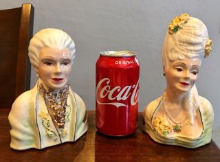 Muriel of California Josef Originals ceramic Busts Marie Antoinette & Louis XVI 9