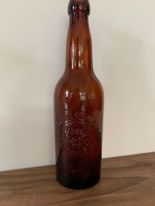 Amber Beer Bottle,  The Gerke Brewing Co,  Cincinnati O.  Usa
