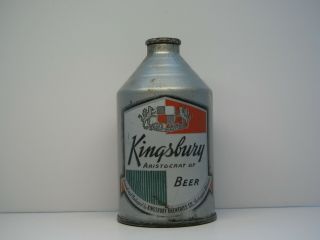 Irtp - Kingsbury Aristocrat Of Beer Crowntainer Beer Can,  Sheboygan,  Wis.