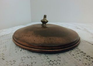 Vintage Hammered Copper Brass Ice Bucket w/Pyrex Liner 7