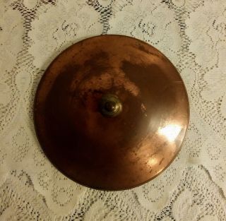 Vintage Hammered Copper Brass Ice Bucket w/Pyrex Liner 8