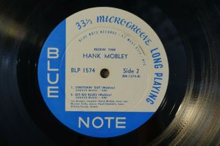 HANK MOBLEY QUINTET ' PECKIN ' TIME ' BLP 1574.  DG.  RVGs,  EAR,  BR,  LAMINATED.  1ST 7