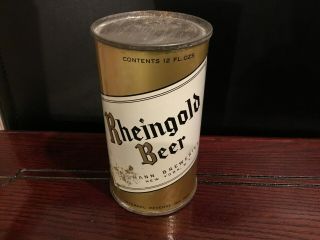 Rheingold Beer (123 - 36) Empty Flat Top Beer Can By Liebmann,  York
