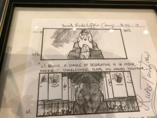 Harry Potter Production Storyboard Signed By Radcliffe Watson & Grint 3