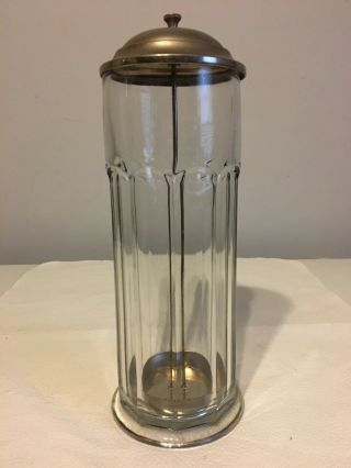 Vintage Retro Diner Style Glass Straw Holder