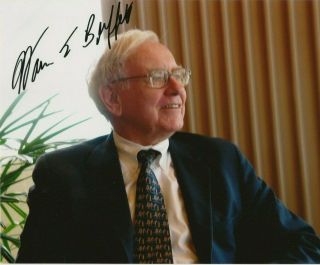 Warren Buffett Hand Signed 8x10 Jsa Certified - Berkshire Hathaway