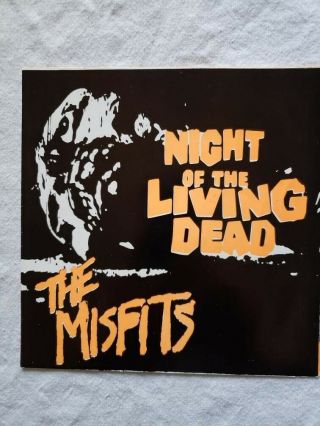 Misfits Night Of The Living Dead 7” Vinyl 1st Press Signed By Glenn Danzig