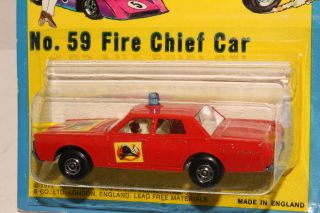 MATCHBOX SUPERFAST 59 MERCURY FIRE CHIEF CRUISER CAR,  IN BLISTERPACK 2