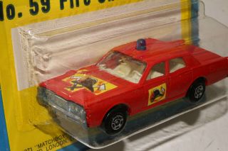 MATCHBOX SUPERFAST 59 MERCURY FIRE CHIEF CRUISER CAR,  IN BLISTERPACK 4
