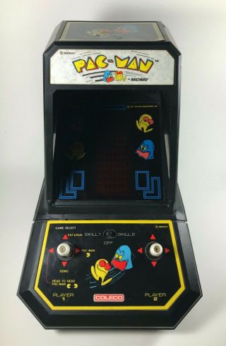 Vintage 1981 Coleco Pac - Man Mini Arcade Game Midway Games Great