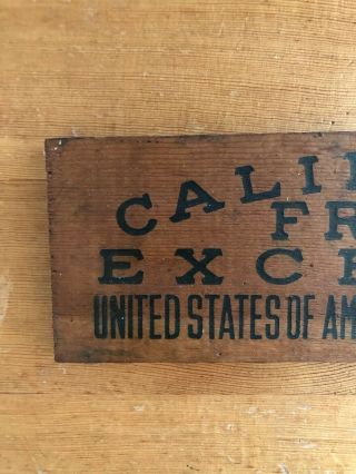 California Fruit Exchange Vtg Wood Box Rustic Decor Piece 2