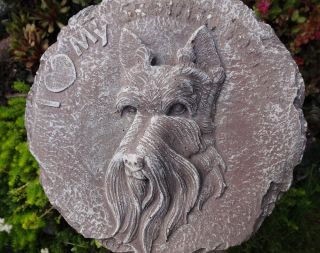 Scottish Terrier Garden Memorial Stone.  Scottie Remembrance.