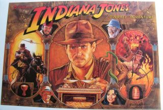 Nos Williams Indiana Jones Translite Pinball