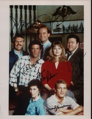 Cheers Hand Signed Autographed 8x10 " Cast Photo W/coa - Signed By 6