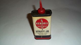 Vintage Kendall " The 2000 Mile Oil " Utility Oil Oiler Can Bottle